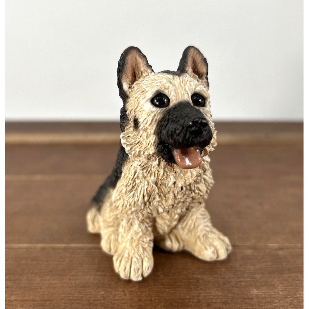 Stone Critters German Shepherd Baby SCB-037 Sculpture‎ Figurine 3" United Design
